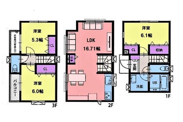 都筑区早渕3丁目全3棟A棟