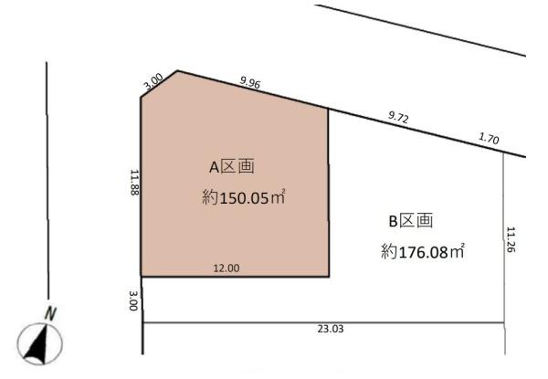 港南区港南台７丁目　全２区画A区画