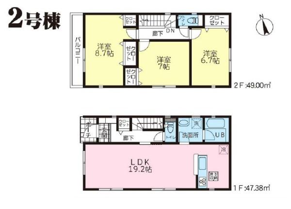 神奈川区羽沢町　全３棟２号棟