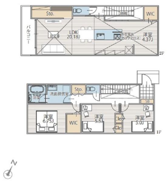 神奈川区西大口　全2棟1号棟