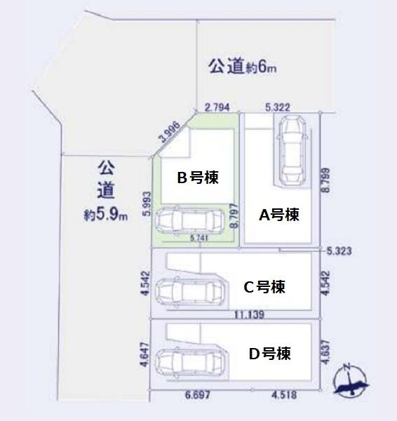 幸区東古市場　全4棟D号棟