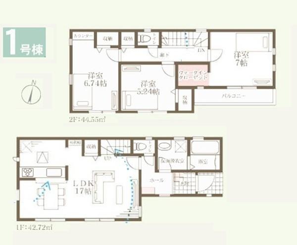 瀬谷区阿久和西３丁目　全２棟１号棟