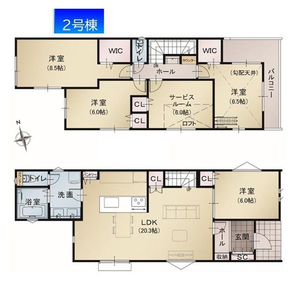 泉区岡津町　全３棟２号棟