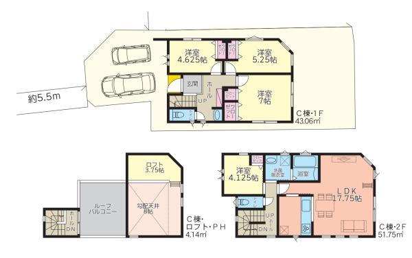 戸塚区戸塚町　全３棟　C号棟