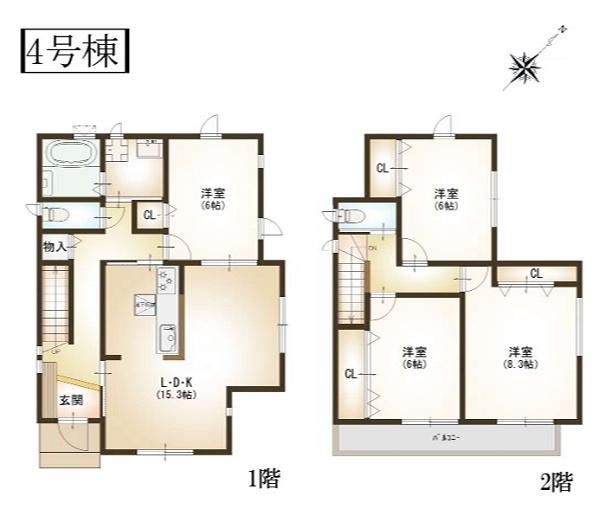 港北区篠原町　全８棟４号棟