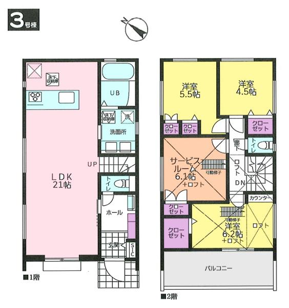 旭区東希望が丘　全３棟３号棟