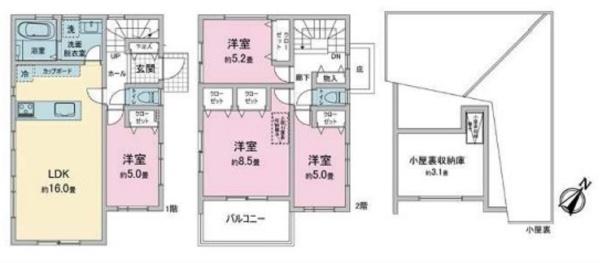 鶴見区北寺尾1丁目　全4棟A号棟