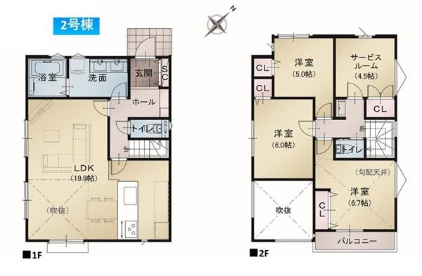 泉区白百合２丁目　全２棟２号棟