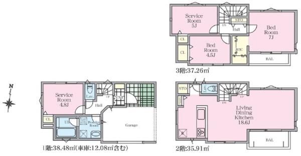戸塚区矢部町　全2棟1号棟