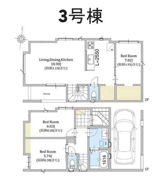 旭区万騎が原　全４棟３号棟
