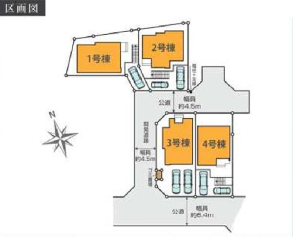 青葉区荏子田1丁目 全4棟3号棟(全体区画図)
