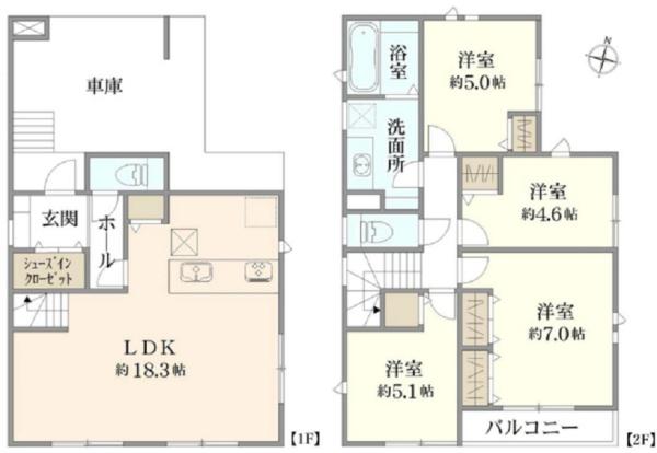 金沢区六浦3丁目 全2棟1号棟