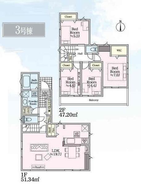 旭区本宿町　全４棟３号棟