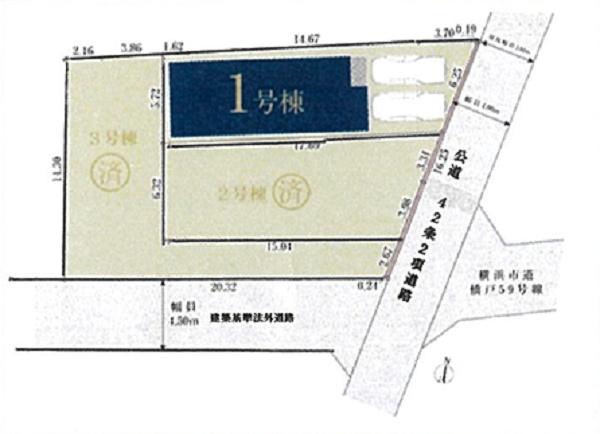 瀬谷区瀬谷5丁目 全3棟1号棟(区画図)