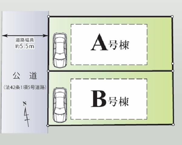 中区本牧荒井 全2棟B号棟(区画図)