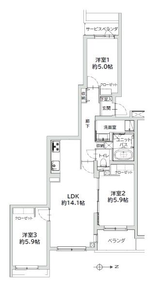 ヒルズ等々力緑地ウエスト