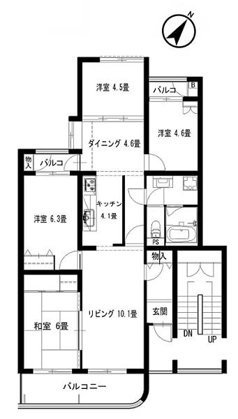 かしの木台ハイツ７号棟