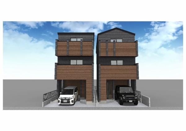 川崎市中原区中丸子の新築一戸建(完成予想図)