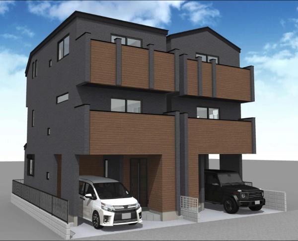 川崎市中原区中丸子の新築一戸建(完成予想図)