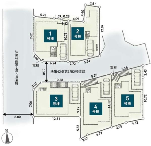 戸塚区上矢部町 全5棟5号棟(区画図)