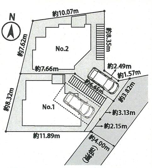 神奈川区西寺尾4丁目1期 全2棟1号棟(全体区画図)