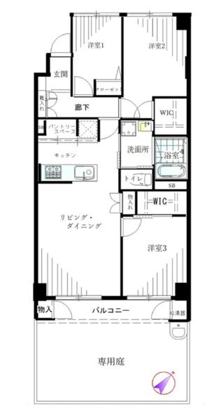 三ツ沢ハイタウン3号棟(間取り)