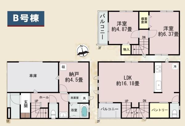 西区東久保町 全3棟B号棟