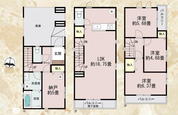 川崎市中原区上平間の新築一戸建
