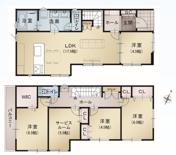 港南区芹が谷４丁目　全２棟１号棟