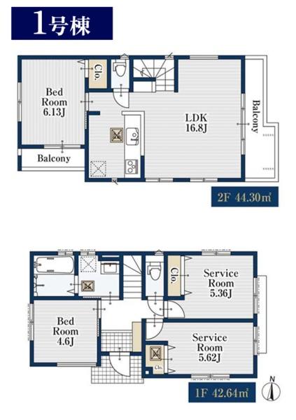 宮前区馬絹４丁目　全２棟１号棟