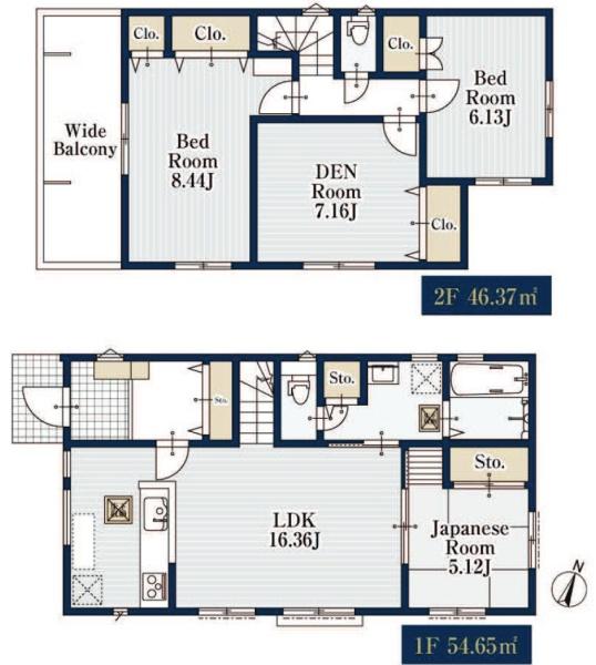 南区永田山王台　全２棟１号棟