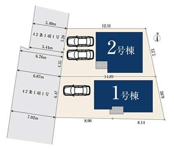 宮前区馬絹４丁目　全２棟２号棟