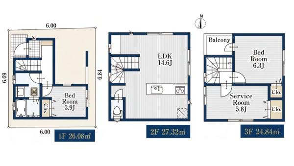 川崎市中原区小杉御殿町２丁目の新築一戸建