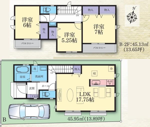 瀬谷区阿久和西３丁目　全２棟Ｂ号棟