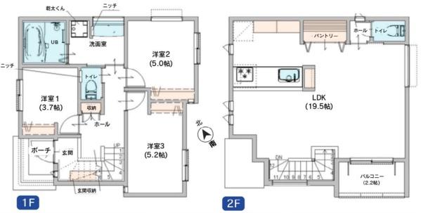 泉区上飯田町　全2棟1号棟