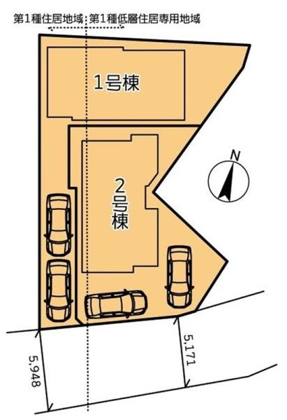 泉区中田西２丁目　全２棟２号棟