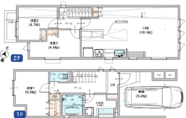 金沢区六浦３丁目　全２棟２号棟