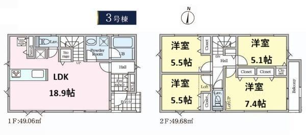 旭区東希望が丘　全３棟３号棟