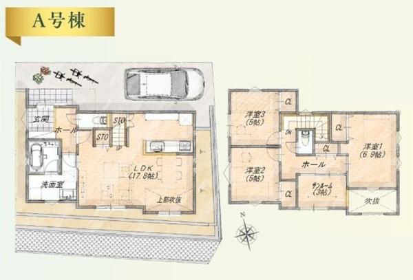 市南区六川２丁目　全３棟Ａ号棟