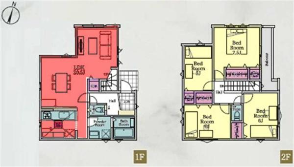 金沢区六浦南１丁目　新築分譲住宅　全２棟１号棟
