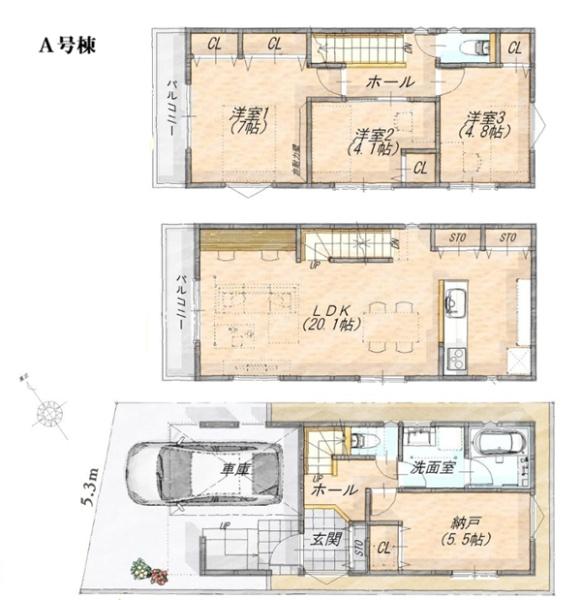 宮前区南野川３丁目　Ａ号棟