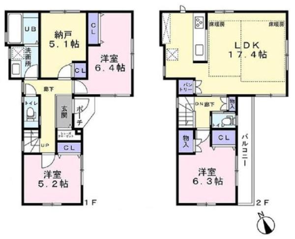 保土ケ谷区釜台町 全2棟A棟