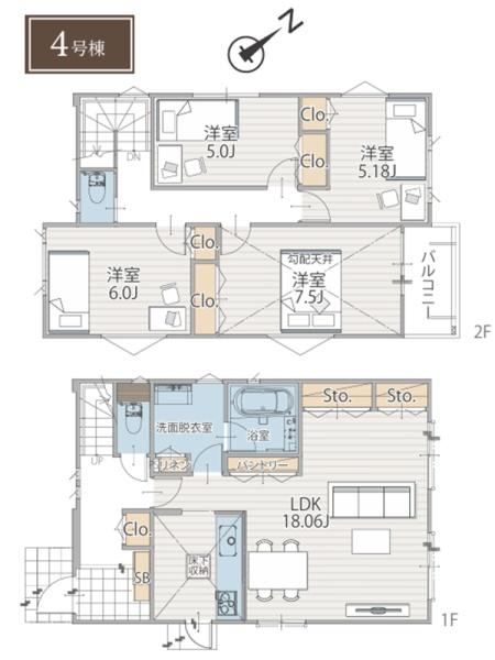宮前区西野川３丁目　全５棟４号棟