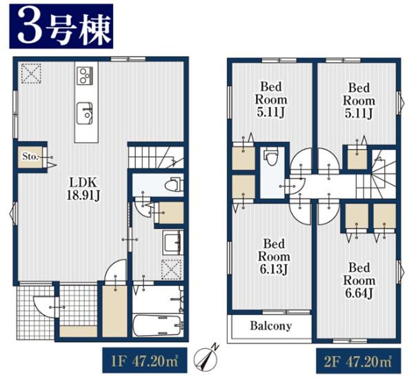 磯子区洋光台３丁目　全３棟３号棟