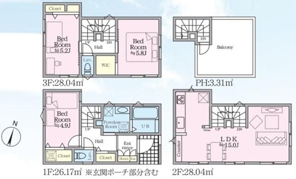 西区中央2丁目　全2棟2号棟