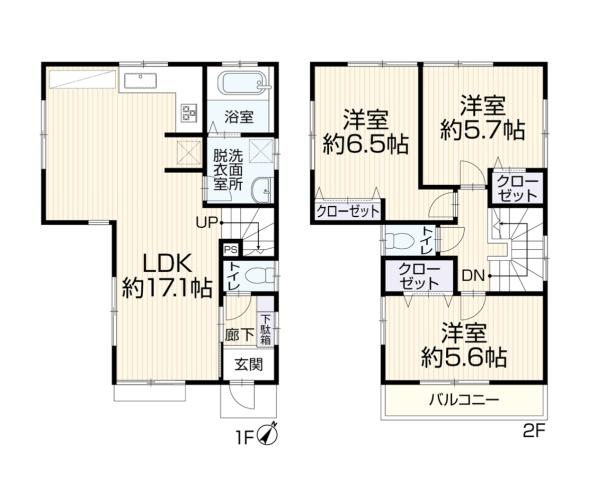 川崎市麻生区東百合丘１丁目の中古一戸建