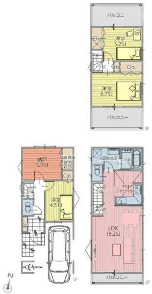 西区霞ケ丘　全３棟３号棟