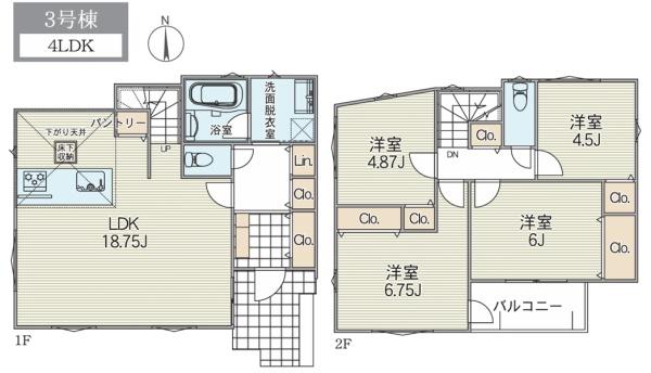港北区篠原東1丁目　全4棟3号棟