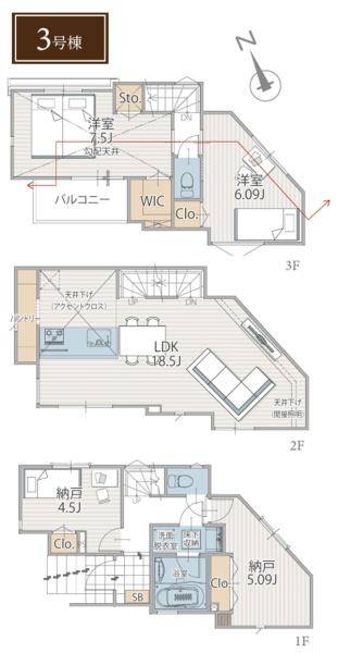 港南区野庭町5期　全5棟3号棟