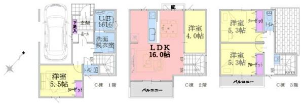 港南区港南1丁目 全3棟C号棟